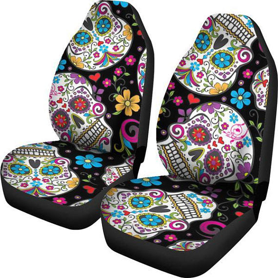 Skulls Car Seat Covers, car seat cover, seat cover for car, car seat cover girl