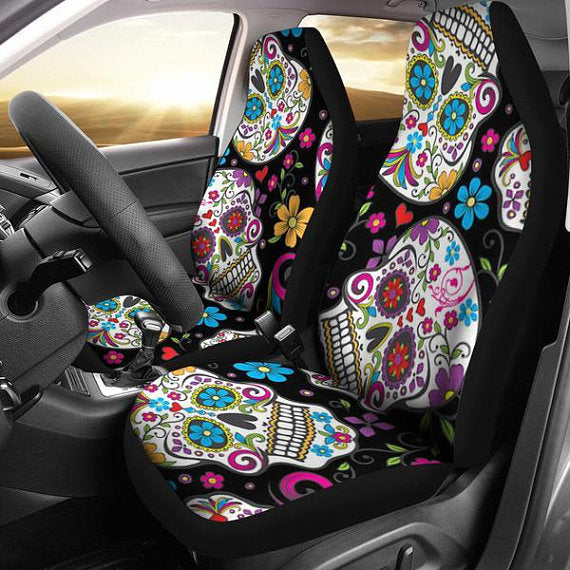 Skulls Car Seat Covers, car seat cover, seat cover for car, car seat cover girl