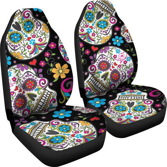 Skulls Car Seat Covers, car seat cover, seat cover for car, car seat cover girl