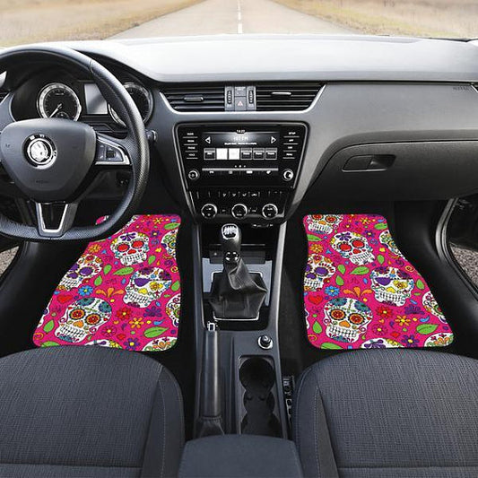 Sugar Skull Pink Car Mats, car mats, car matts, car accessories, car accessories for girls, car decal, sugar skull, sugar skull decor, skullSugar Skull Pink Car Mats, car mats, car matts, car accessories, car accessories for girls, car decal