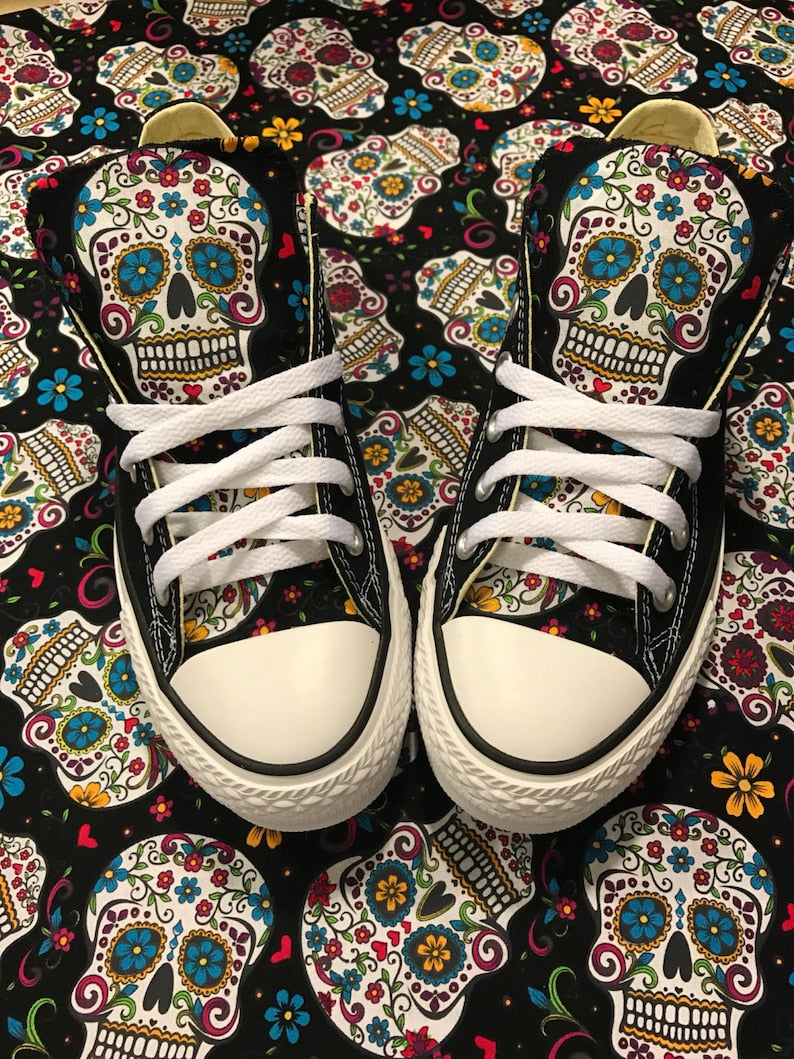 Sugar skull Day of the dead Women's Canvas Shoes