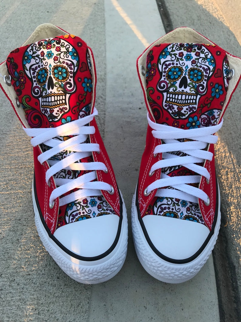 Sugar skull Day of the dead Women's Canvas Shoes