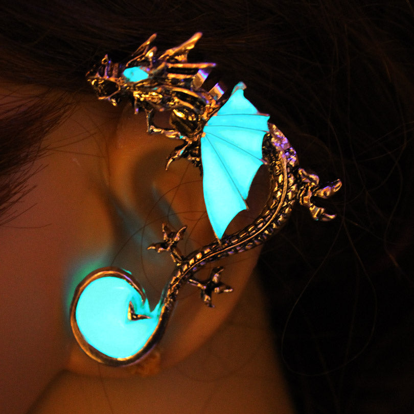 Dragon Ear Cuff cobra Ear Cuff GLOW in the DARK dragon Ear clip earrings Earrings Clip Earrings