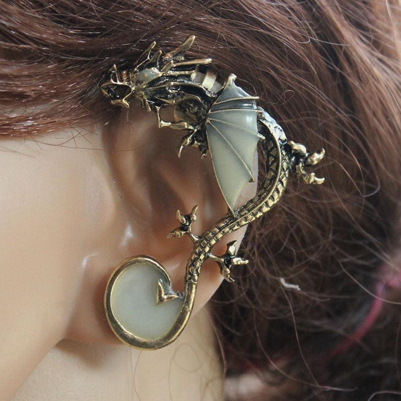 Dragon Ear Cuff cobra Ear Cuff GLOW in the DARK dragon Ear clip earrings Earrings Clip Earrings