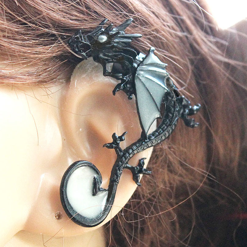 Dragon Ear Cuff cobra Ear Cuff GLOW in the DARK dragon Ear clip earrings Earrings Clip Earrings