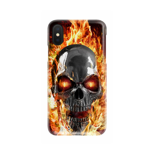 Burning skull phone case