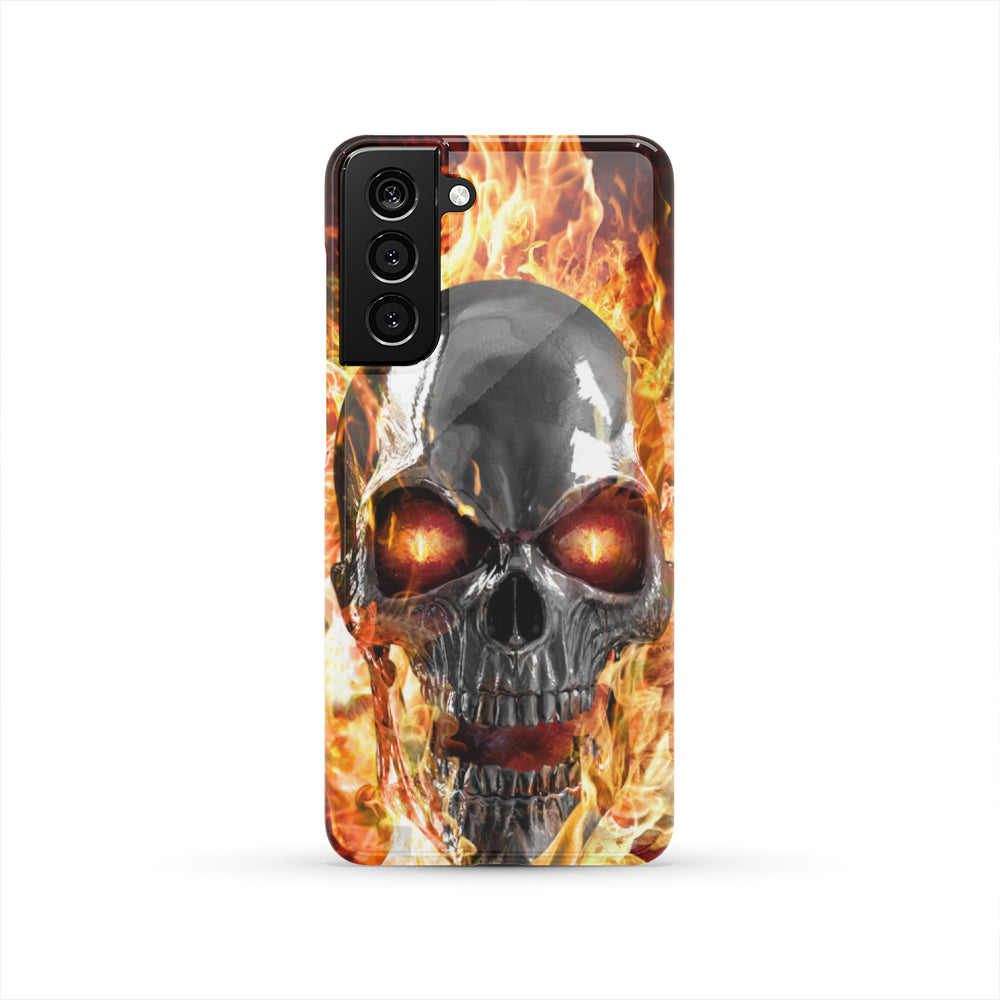 Burning skull phone case