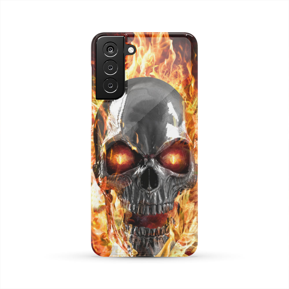 Burning skull phone case
