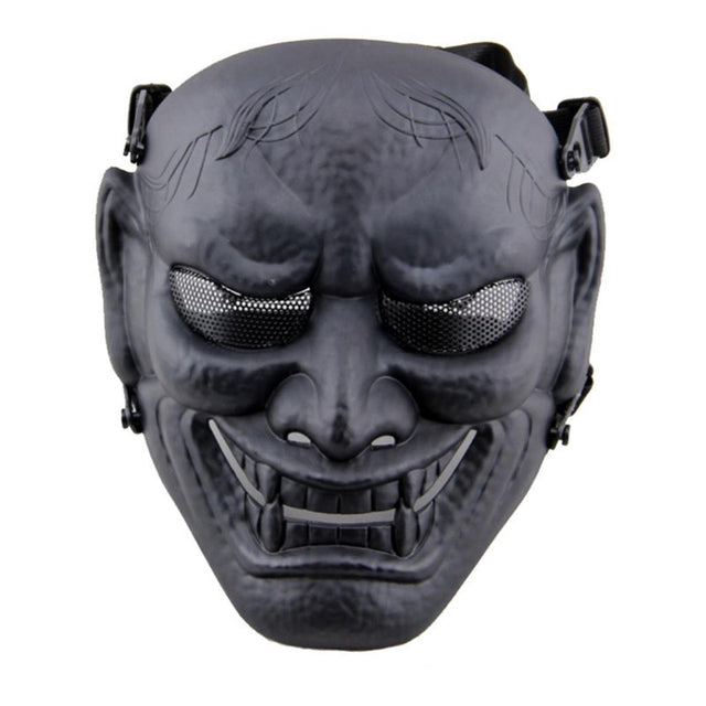 Military Japanese Ghost King Samurai Skull Mask Halloween Cosplay Movie Props Tactical Paintball BB Gun Shooting Airsoft Mask