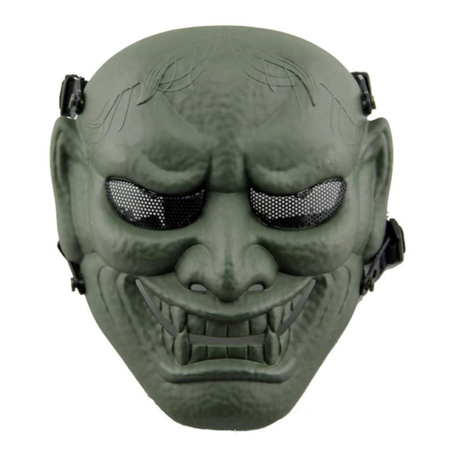 Military Japanese Ghost King Samurai Skull Mask Halloween Cosplay Movie Props Tactical Paintball BB Gun Shooting Airsoft Mask