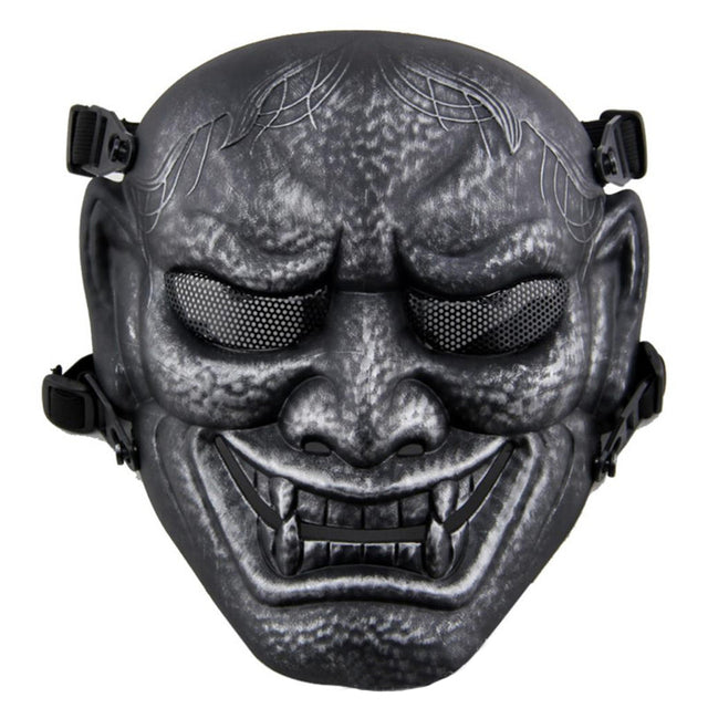 Military Japanese Ghost King Samurai Skull Mask Halloween Cosplay Movie Props Tactical Paintball BB Gun Shooting Airsoft Mask