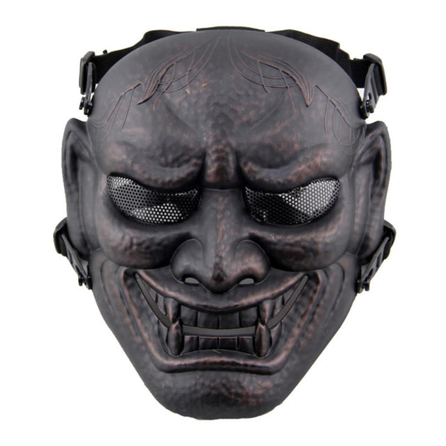 Military Japanese Ghost King Samurai Skull Mask Halloween Cosplay Movie Props Tactical Paintball BB Gun Shooting Airsoft Mask