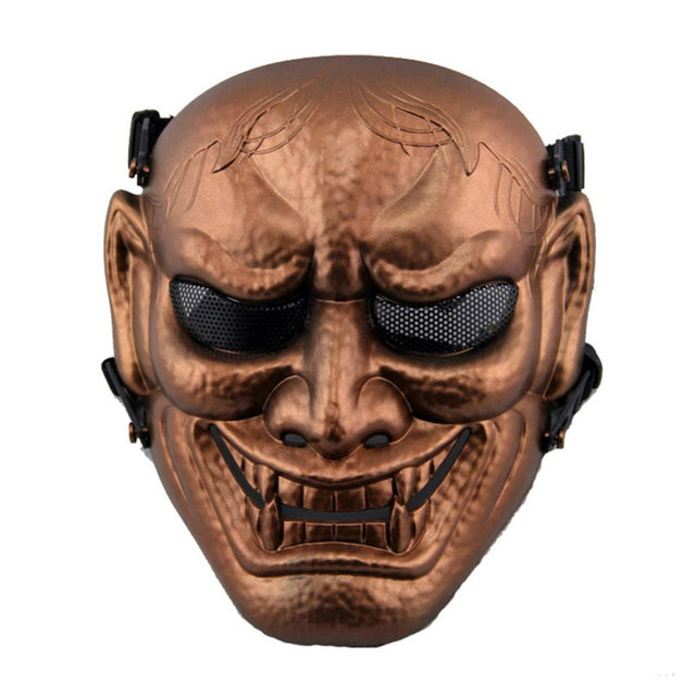 Military Japanese Ghost King Samurai Skull Mask Halloween Cosplay Movie Props Tactical Paintball BB Gun Shooting Airsoft Mask