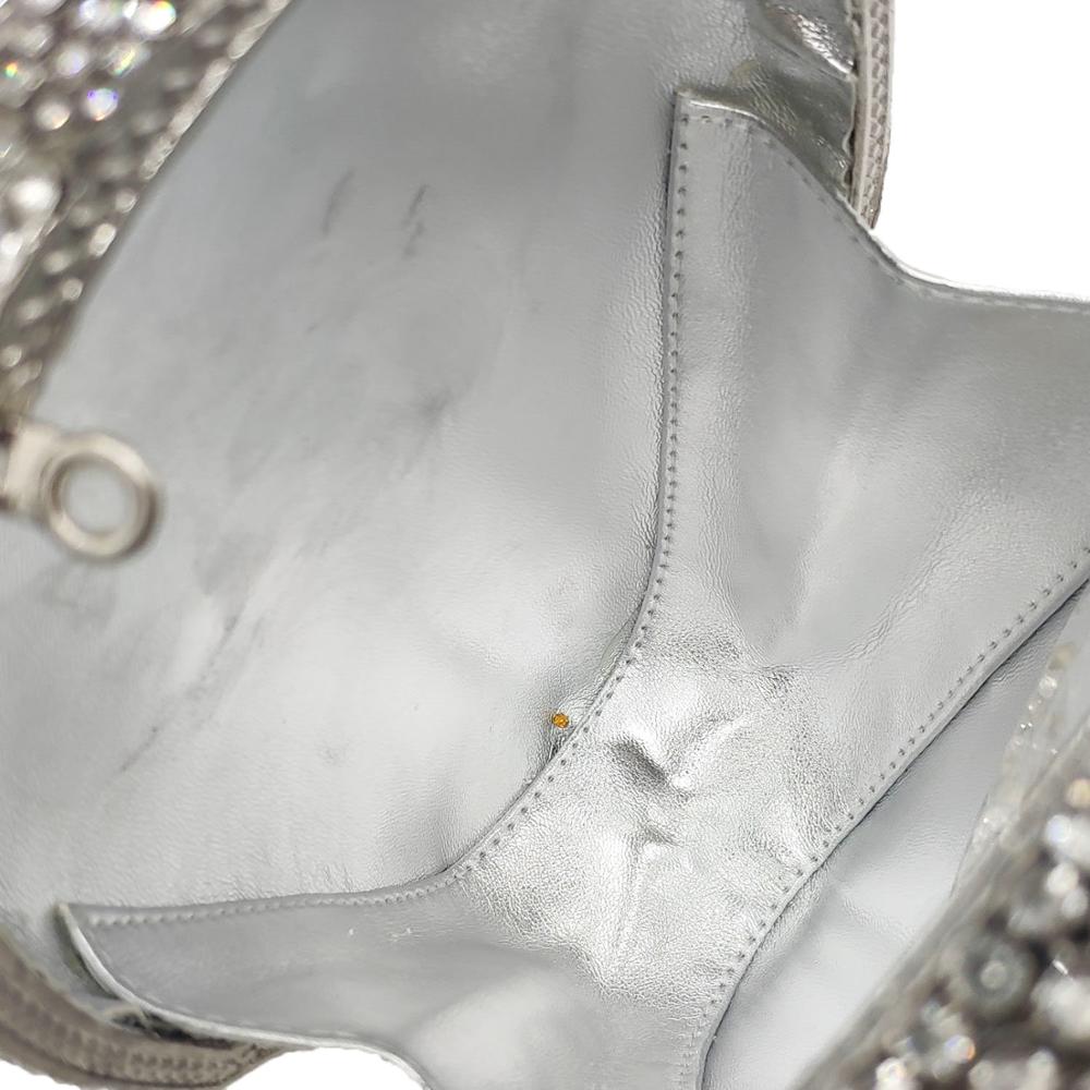 Boutique Halloween Novelty Funny Skull Clutch Women Silver Bags Party Crystal Purses and Handbags