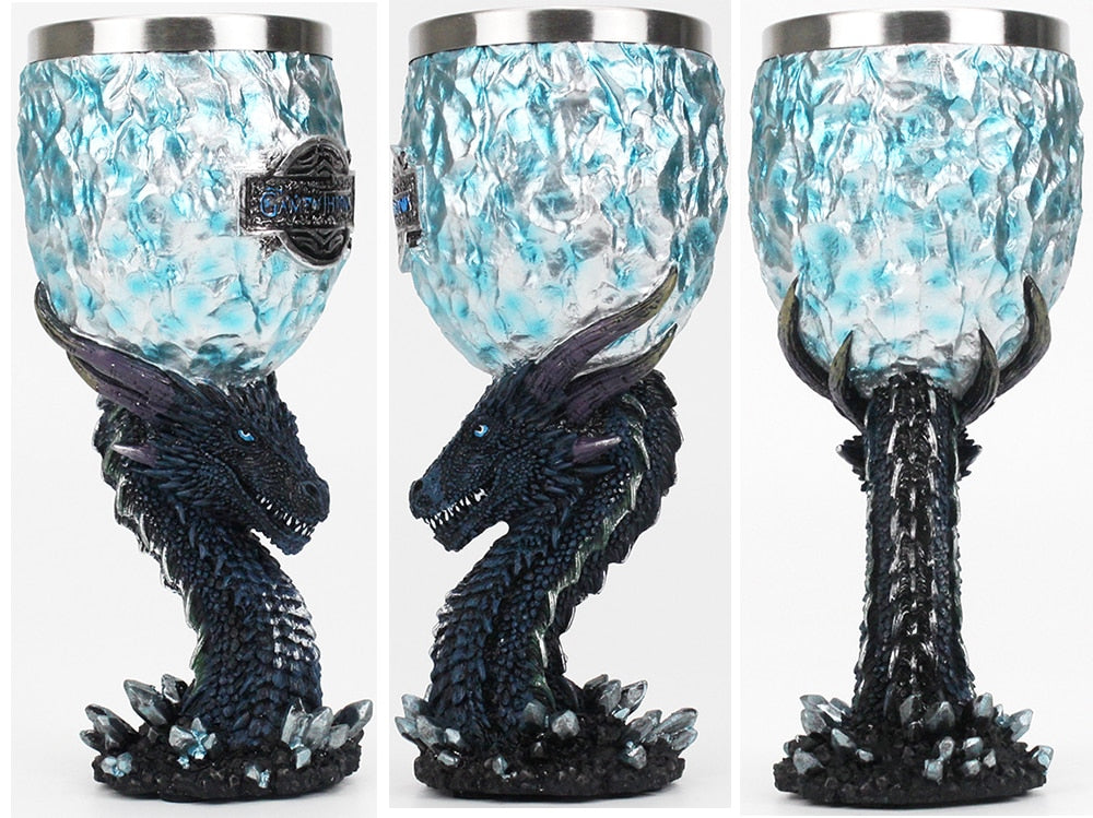 Goblet 200ml High Quality Resin Stainless Steel Wine Glass Champagne Goblet Halloween Christmas Gift Fantasy Retro Drinkware