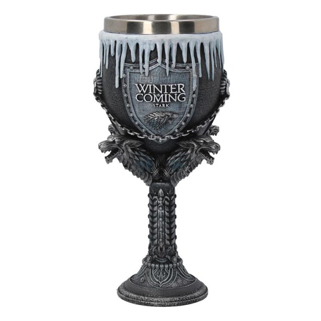 Goblet 200ml High Quality Resin Stainless Steel Wine Glass Champagne Goblet Halloween Christmas Gift Fantasy Retro Drinkware