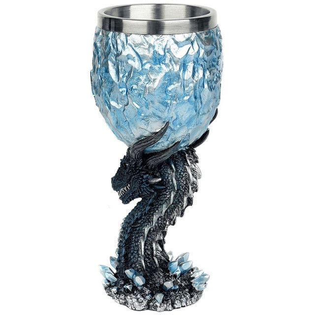 Goblet 200ml High Quality Resin Stainless Steel Wine Glass Champagne Goblet Halloween Christmas Gift Fantasy Retro Drinkware