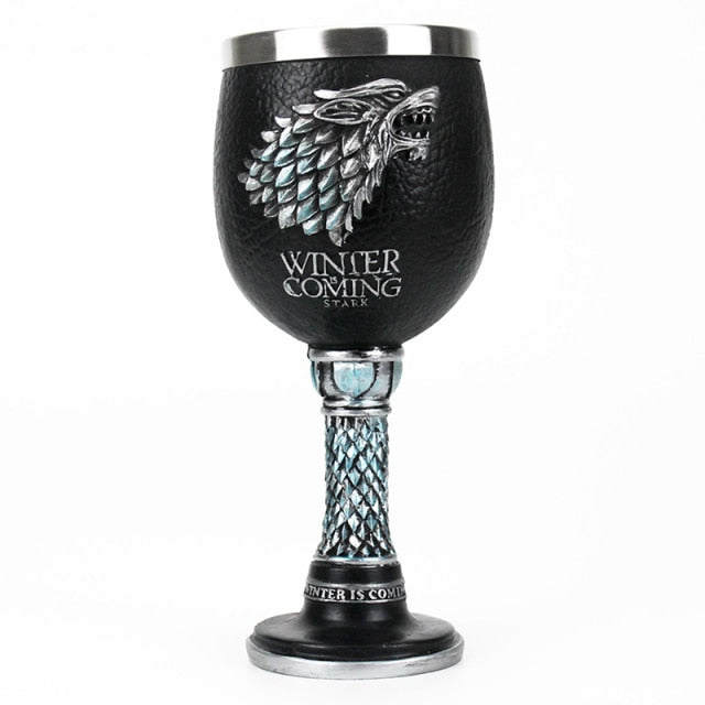 Goblet 200ml High Quality Resin Stainless Steel Wine Glass Champagne Goblet Halloween Christmas Gift Fantasy Retro Drinkware