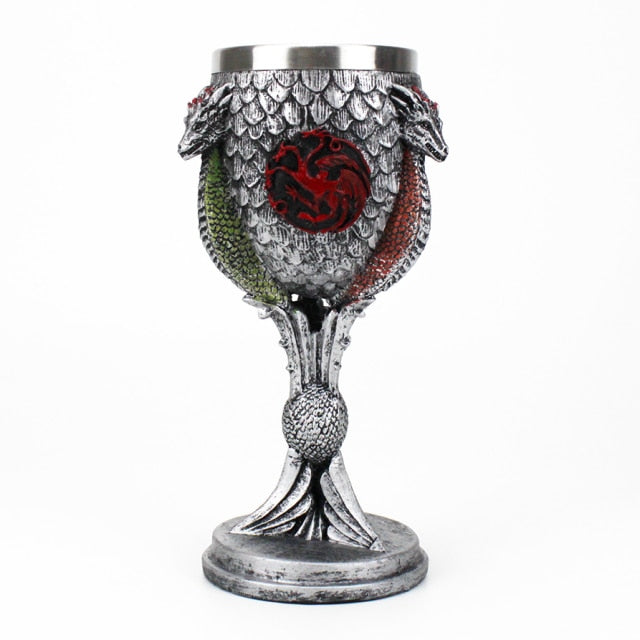 Goblet 200ml High Quality Resin Stainless Steel Wine Glass Champagne Goblet Halloween Christmas Gift Fantasy Retro Drinkware