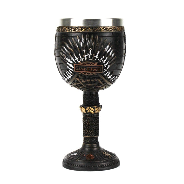 Goblet 200ml High Quality Resin Stainless Steel Wine Glass Champagne Goblet Halloween Christmas Gift Fantasy Retro Drinkware