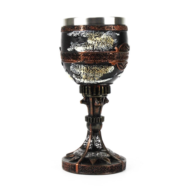 Goblet 200ml High Quality Resin Stainless Steel Wine Glass Champagne Goblet Halloween Christmas Gift Fantasy Retro Drinkware