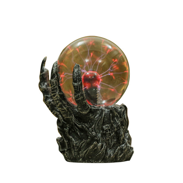 Novelty Electrostatic Sphere Light Skull Hand Touch Glass Magic Desktop Ornaments Night Ball Lights Lamp Christmas