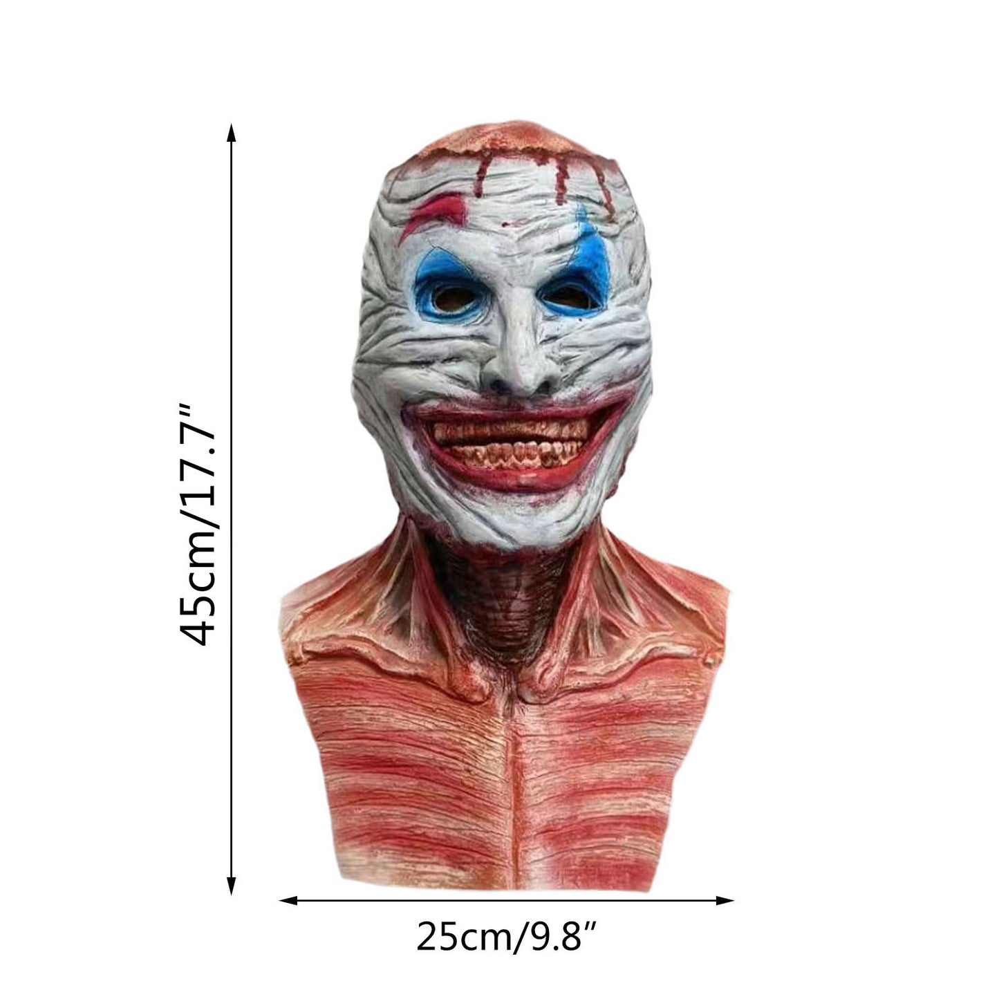 Halloween Double-layer Ripped Mask Bloody Horror Skull Latex Mask Scary cosplay