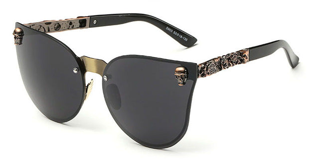 Cool Gothic Sunglasses Crystal Skull Steampunk Sunglasses High Quality Rhinestone