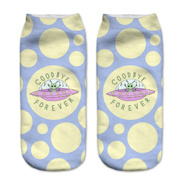 New 3D Women Socks Cute Mexican SKull Harajuku Multiple Color Funny Cute Novelty Socks