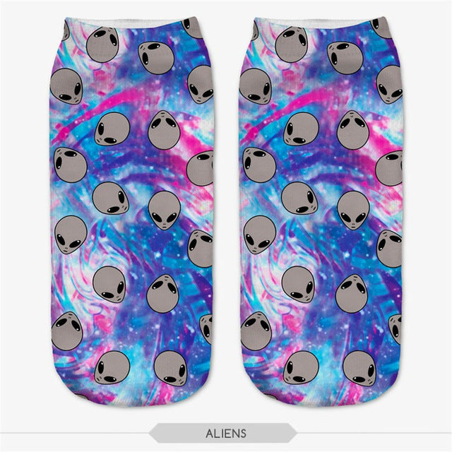 New 3D Women Socks Cute Mexican SKull Harajuku Multiple Color Funny Cute Novelty Socks