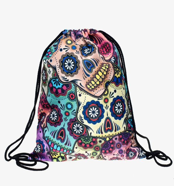 Mexican skull 3D printing mini Backpack women fashion