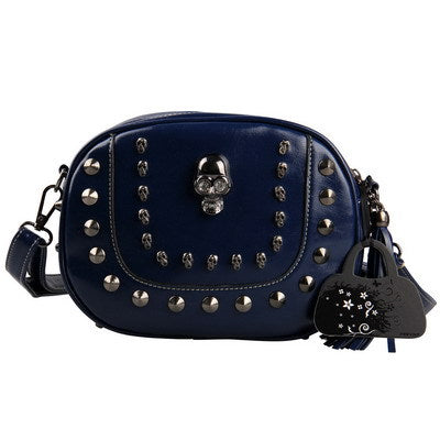 Women Small Messenger Bags Skull Women Handbags Vintage Rivet Crossbody Bags Tassel Purse
