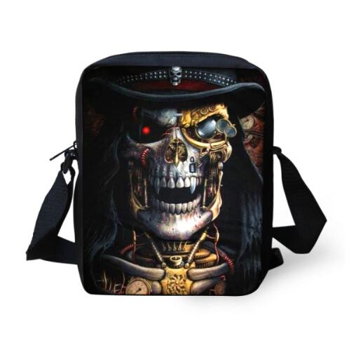 Small Skull Messenger Bags for Men,Male Cool Skull Crossbody Bags
