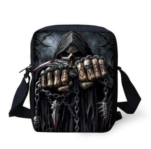 Small Skull Messenger Bags for Men,Male Cool Skull Crossbody Bags