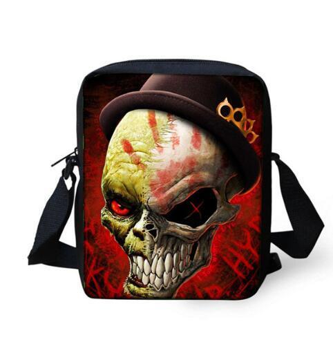 Small Skull Messenger Bags for Men,Male Cool Skull Crossbody Bags