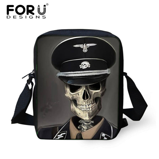 Small Skull Messenger Bags for Men,Male Cool Skull Crossbody Bags