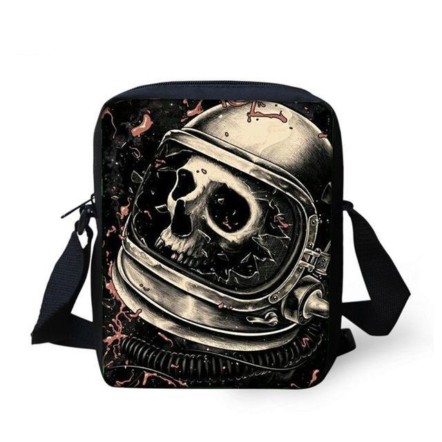 Small Skull Messenger Bags for Men,Male Cool Skull Crossbody Bags