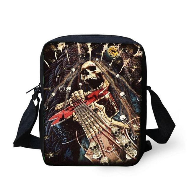 Small Skull Messenger Bags for Men,Male Cool Skull Crossbody Bags