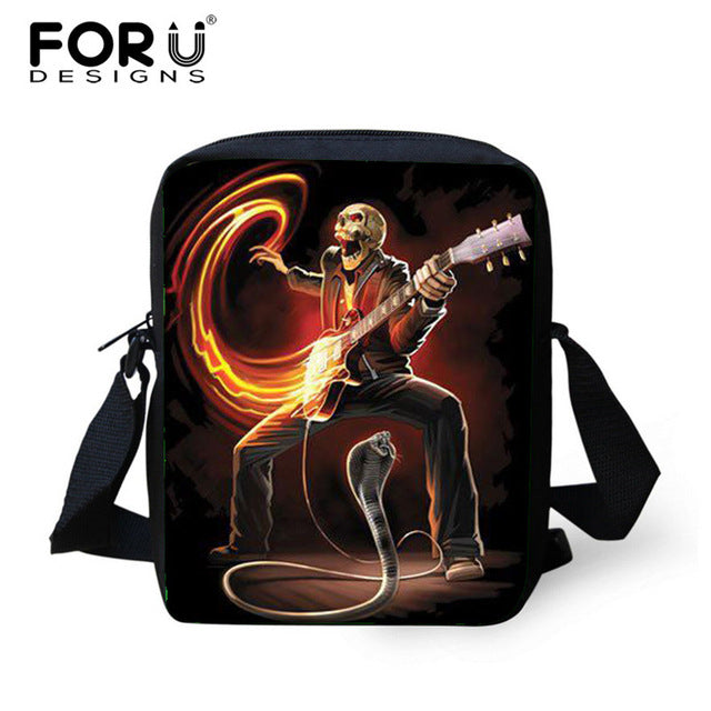 Small Skull Messenger Bags for Men,Male Cool Skull Crossbody Bags