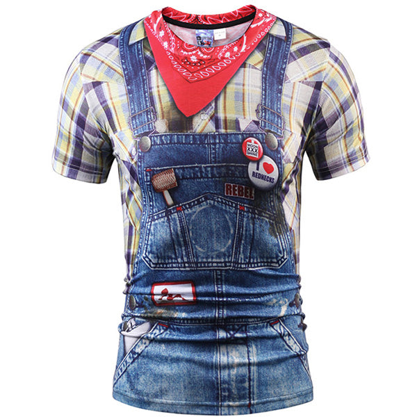 3D T Shirt Skull Short Sleeve Hip Hop Fashion Tee Shirt Homme Slim Fit Halloween Cosplay T-shirt