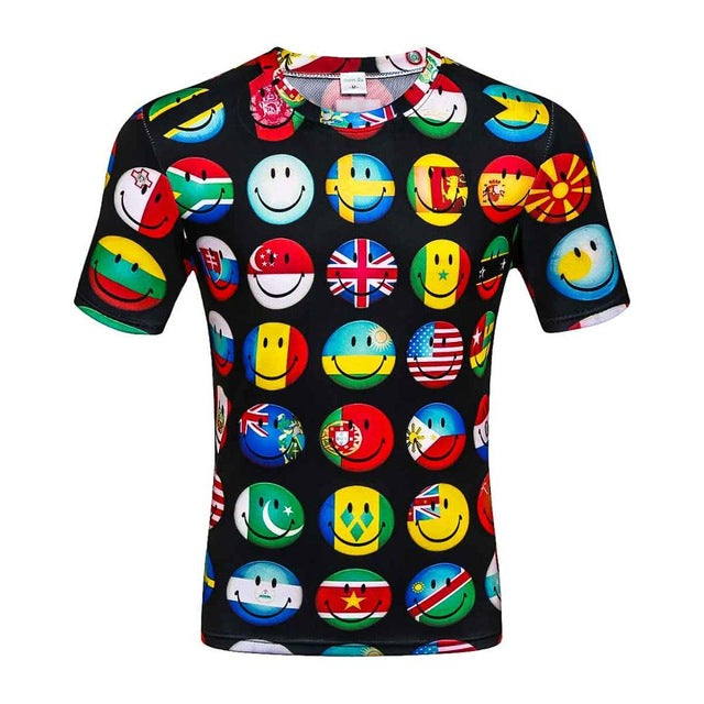 New casual tops tee harajuku summer 3d t shirts hip hop graphic print flower skull t-shirt 3d