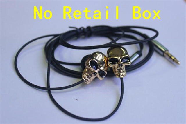 New Cool Design Skull Stereo Bass Earphone 3.5mm In-ear Ear phone