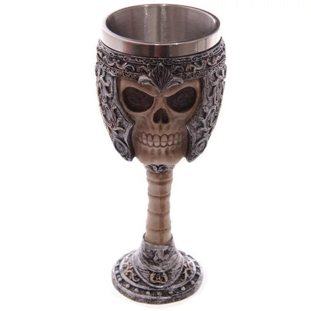 300ML Stainless Steel Coffee Mugs 3D Skull Design Resin Mugs Double Layer