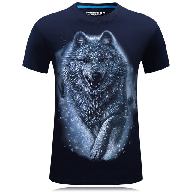 3D Tee shirt O-Neck Short Sleeves white Summer Fashion Casual Brand T shirt Men's Plus size S-6XL