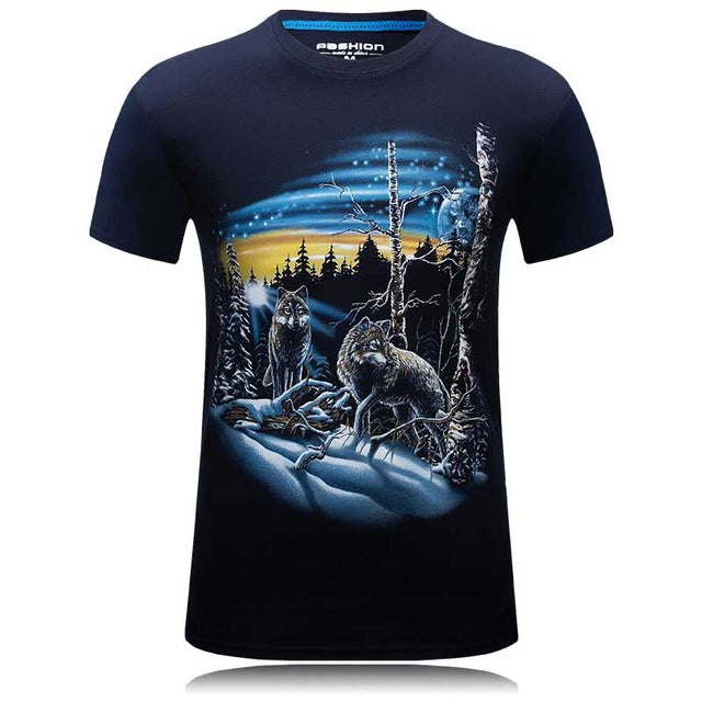 3D Tee shirt O-Neck Short Sleeves white Summer Fashion Casual Brand T shirt Men's Plus size S-6XL