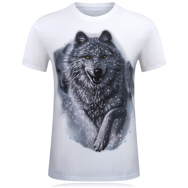 3D Tee shirt O-Neck Short Sleeves white Summer Fashion Casual Brand T shirt Men's Plus size S-6XL