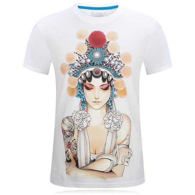 3D Tee shirt O-Neck Short Sleeves white Summer Fashion Casual Brand T shirt Men's Plus size S-6XL