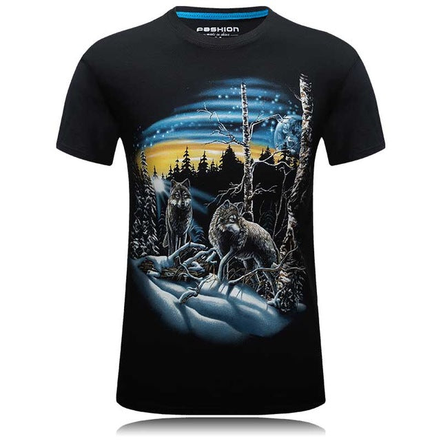 3D Tee shirt O-Neck Short Sleeves white Summer Fashion Casual Brand T shirt Men's Plus size S-6XL