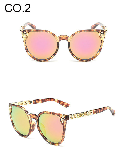 Black Sunglasses Women Brand Designer Skull Sun Glasses Ladies Retro White Frame