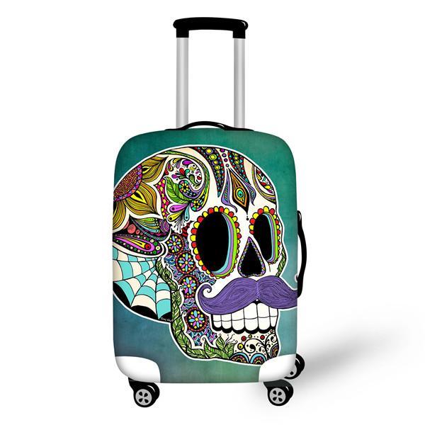 Luggage Cover 3D Vintage Sugar Skull Roses Travel Accessories for 18''-30'' Travel Case Suitcase Protective Cover